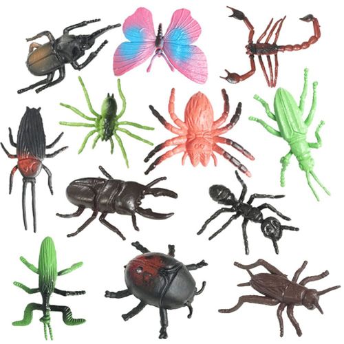 12 Pièces Simulation Animaux Et Plantes Forêt Insecte Modèle Jouets Enfants Biologie Éducation Apprentissage Jouets Éducatifs Cadeaux D'anniversaire
