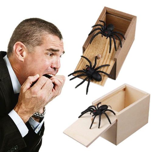 Blague Jouet Surprise Boîte Animal Araignée Boîte En Bois Pratique Amusant Blague Espiègle Jouet Cadeau Peur Entier Hurlant Jouet