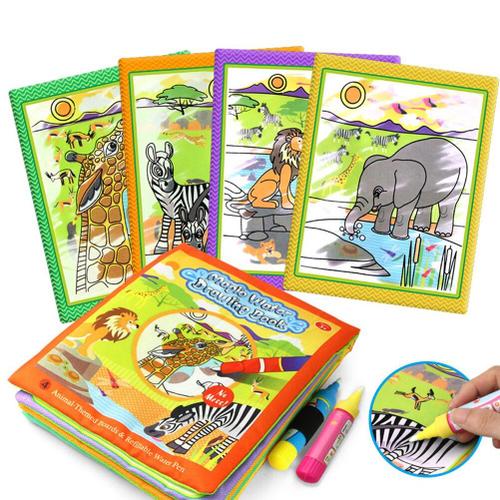 Livre De Peinture À L'eau Pour Enfants Graffiti Peinture Animale Aquarelle Bébé Éducation Puzzle Peinture Jouet