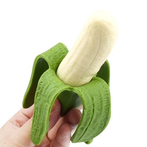 Jouet De Compression De Banane De Simulation En Plastique Souple Jouet De Décompression Amusant Pour Enfants Cadeau D'anniversaire