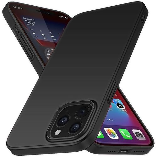Coque Iphone 12, Etui Silicone Souple Ultra Fine, Protection Bumper En Tpu Noir