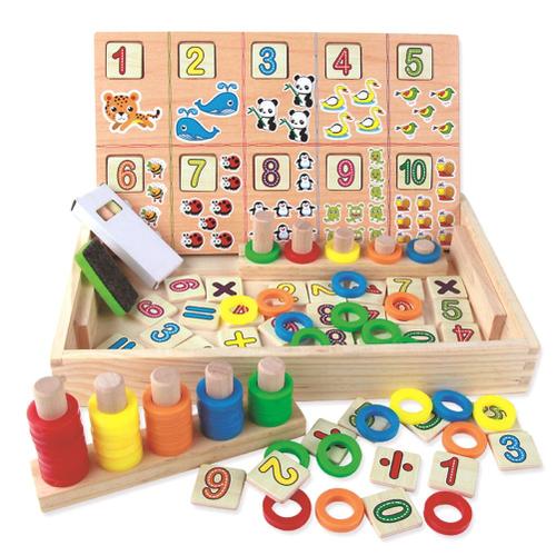 Mathématiques En Bois Informatique Animale Jouets Cognitifs Enfants Apprentissage Précoce Puzzle Jouets Arithmétiques