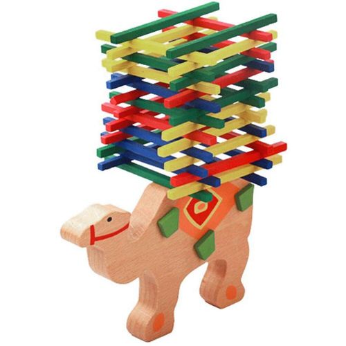 Mignon Dessin Animé Animal Éducation Balance En Bois Jouet Éléphant Camel Parent-Enfant Jeu Interactif Équilibre Blocs De Construction Bébé Jouet