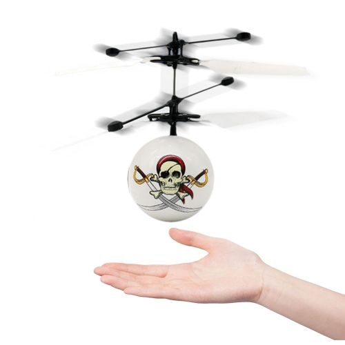 Halloween Crâne Tête Induction Hélicoptère Ventilateurs Vous Suspension Inductive Vol Simulateur Jouet Enfants