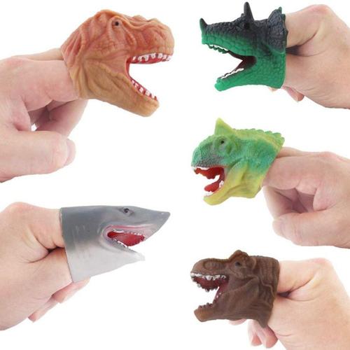 5 pièces dessin animé dinosaure doigt marionnette jouets enfants jeu de  rôle Parent-enfant interactif conte Puzzle doigt marionnette jouet