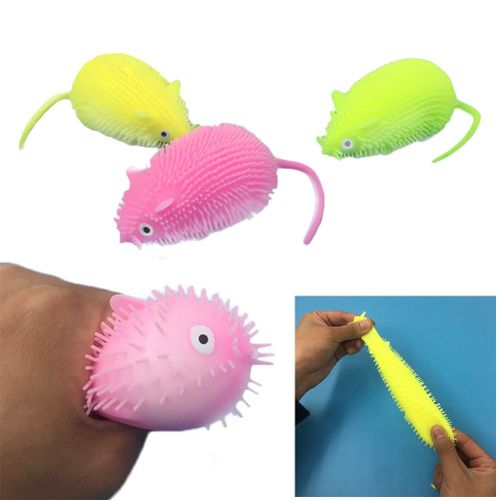 2 Pièces Souris Presser Jouet Rebond Lent Anti-Stress Net Doux Décompression Pression Évent Balle Jouet Couleur Expédition Aléatoire