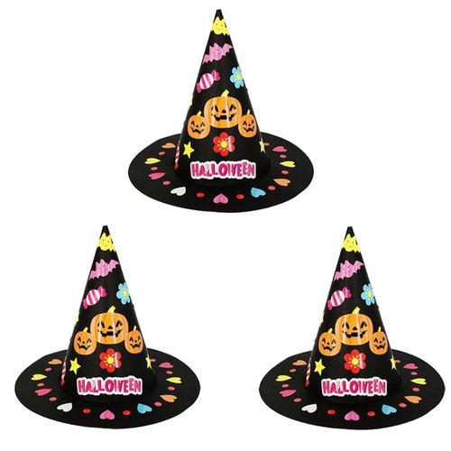 3 Pièces De Halloween Papier Pour Bricolage Fête Chapeau Citrouille Chauve-Souris Chapeau Enfants Halloween Costume Papier Pour Bricolage Chapeau Haut-De-Forme Décoration Drôle Jouet