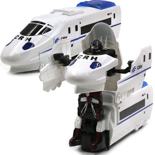 2 En 1 Électrique Déformation Train Robot Jouet Musique Lumière Déformation Voiture Modèle Robot Jouet Enfants Cadeau D'anniversaire Jouet