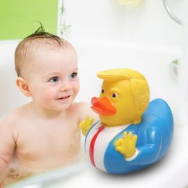 Pvc Bébé Bain Jouets Américain Trump Amusant En Caoutchouc Canard Dessin Animé Piscine Fête Enfants Bain Presser Jouer Jouets