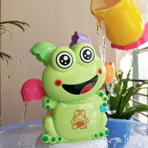 Bébé Grenouille Moulin À Vent Jouet De Bain En Plastique Bain Flottant Jouer Eau Plage Puzzle Jouet