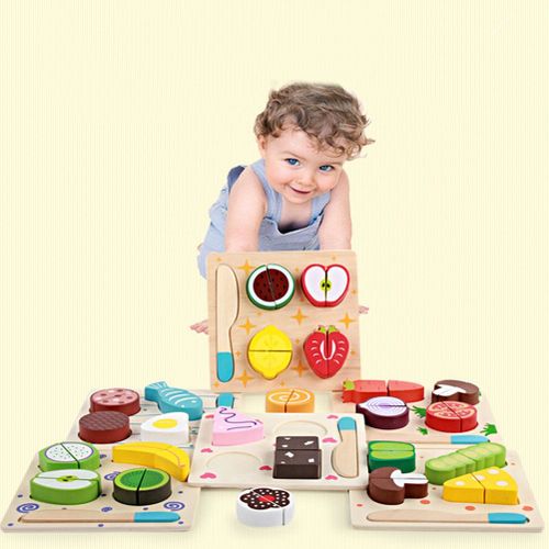 En Bois Coupé Fruits Et Légumes Desserts Jouer Maison Nourriture Simulation Cuisine Jouets Enfants Semblant Cuisiner Jouets Éducatifs Précoces