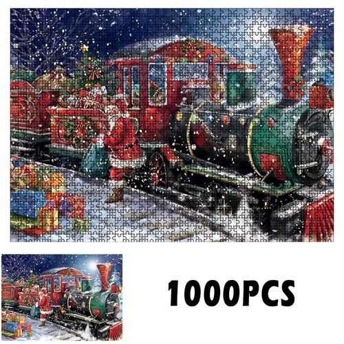 1000 Pièces De Puzzle Du Père Noël Pour Soulager Le Stress Drôle Père Noël Jouets Éducatifs Puzzle Enfants Amis Cadeaux