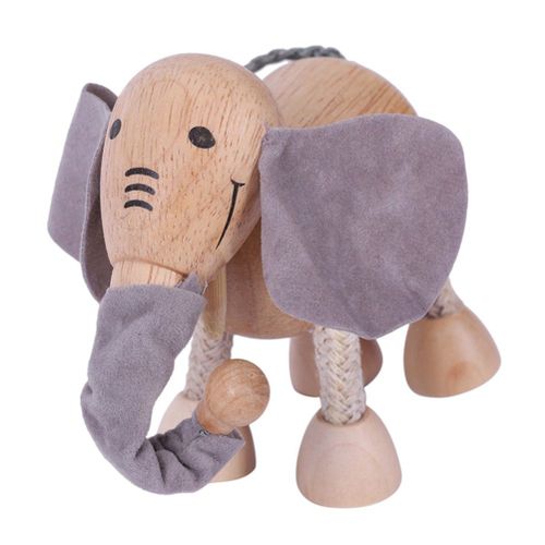 3d En Bois Mignon Éléphant Blocs De Construction Jouets Poupées Décoratives Simulation Modèle Animal Bébé Apprentissage Jouets Éducatifs