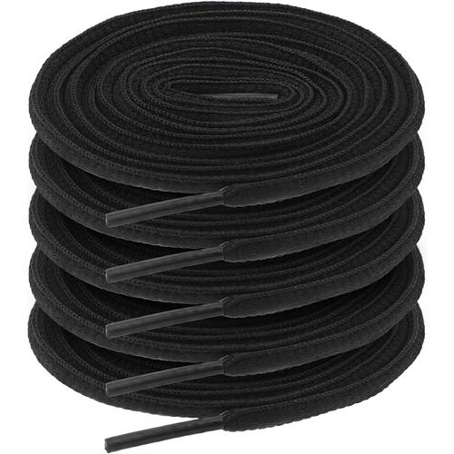 5 Paires De Lacets Semi-Circulaires 120 Cm Pour Baskets, Lacets 1/4 Pouces Pour Chaussures De Sport, Chaussures Décontractées, Chaussures De Course, Chaussures De Randonnée (Noir)