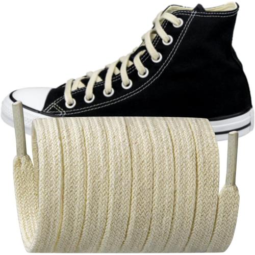 Lacets Pour Converse Haute Montante Plateforme Chaussures, Lacet Plats De Remplacement Shoelaces Laces (Couleur : Beige, Taille : 46 Pouces)