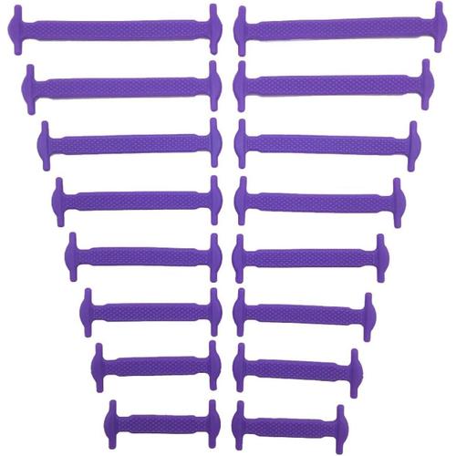 Violet 2 Paires No Tie Lacets De Chaussure Pour Unisexe Enfants Et Adultes, Sans Laçage Shoe Laces Élastiques Sans N¿Ud Pour Chaussures De Sport Running Sports Shoes Sneaker Conseil Bottes