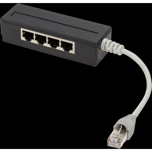 LogiLink R'partiteur RJ45, 4 ports, couleur: noir, blind'