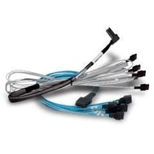 Broadcom - Câble interne SAS - Slim SAS (SFF-8654) (M) pour Mini SAS HD (SFF-8643) - 1 m - Connexion NVMe