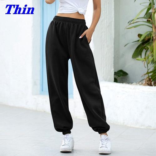 Pantalon Jogging Femme Taille Elastique Ample Jambe Large Femme