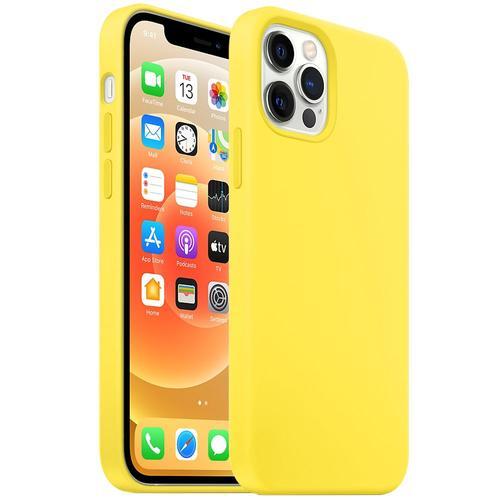 Coque Pour Iphone 12 Pro (6,1"") En Premium Tpu, Antichoc, Anti-Dérapante - Jaune