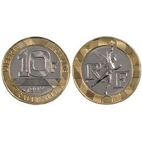 Pièce 10 Francs Génie De La Bastille Bicolore 1992