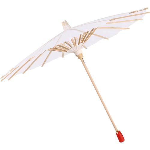 Parapluie Chinois Peint ¿¿ la Main, Papier de Couleur Blanche Parapluie d¿¿coratif Parasol Mariage D¿¿coration de f¿ºte de mari¿¿e Photo Cosplay Prop(20cm)