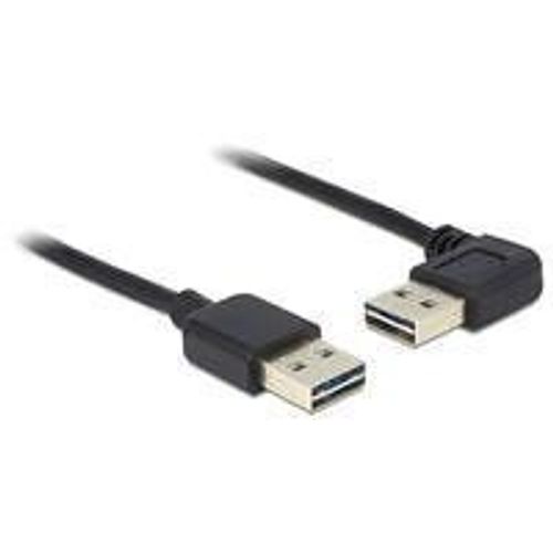 DeLOCK EASY-USB - Câble USB - USB (M) pour USB (M) - USB 2.0 - 5 m - connecteur à 90° - noir