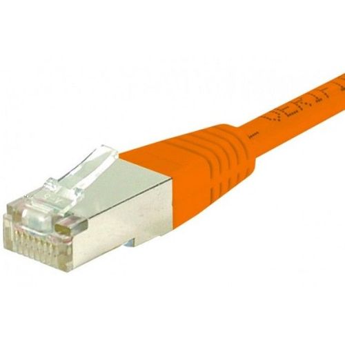 Cordon RJ45 catégorie 6 S/FTP orange - 0,15 m