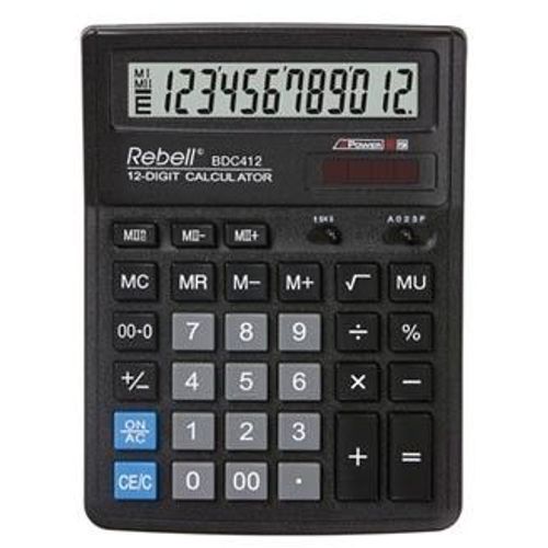 Calculatrice Rebell, RE-BDC412 BX, black, table, 12-digit