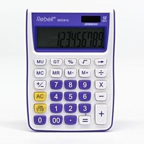 Calculatrice Rebell, RE-SDC912VL BX, violet, table, 12-digit