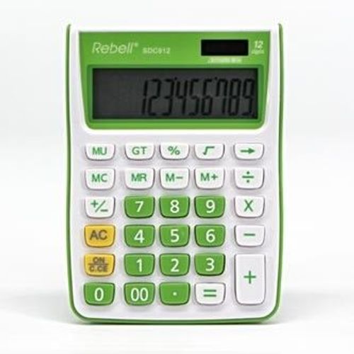 Calculatrice Rebell, RE-SDC912GR BX, green, table, 12-digit