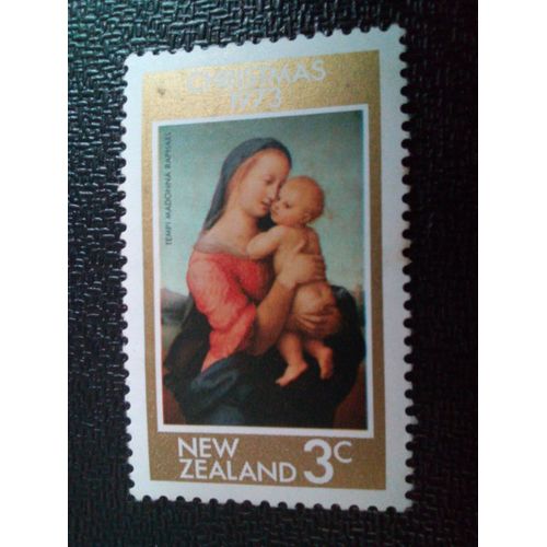 Timbre Nouvelle-Zelande Yt 596 Tempi Madonna Raphael 1973 ( 0031004 )