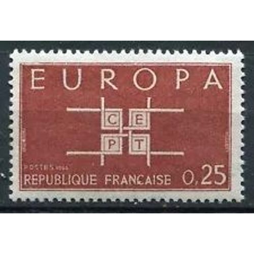 Timbre France 1963 Neuf ** Yt N° 1396 Europa 25 C