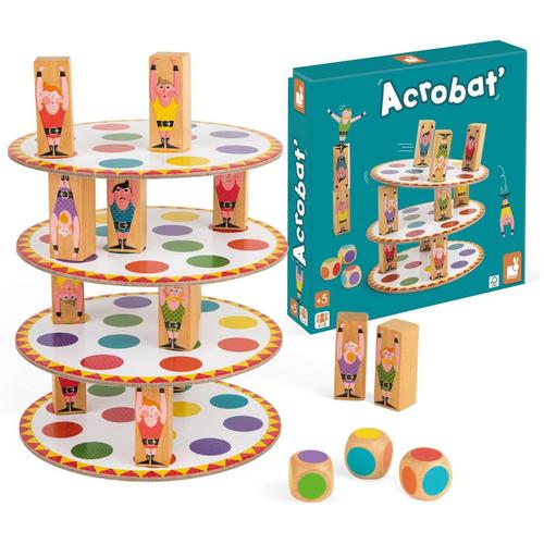 Multicolore Multicolore - Acrobat' - Jeu D'adresse Et De Stratégie - Jeux De Société Enfant - Concentration Et Motricité Fine - 2 Joueurs Et