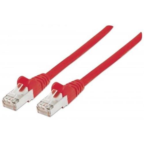 Intellinet Network Patch Cable, Cat7 Cable/Cat6A Plugs, 5m, Red, Copper, S/FTP, LSOH / LSZH, PVC, RJ45, Gold Plated Contacts, Snagless, Booted, Lifetime Warranty, Polybag - Câble réseau - RJ-45...