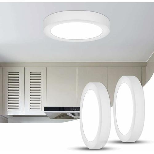 2pcs Plafonnier Led,15w 6500k Blanc Froid,Moderne Lampe De Plafond Plafonnier Rond,Plafonnier Led Plat Pour Chambre,Salon,Salle À Manger Goodnice