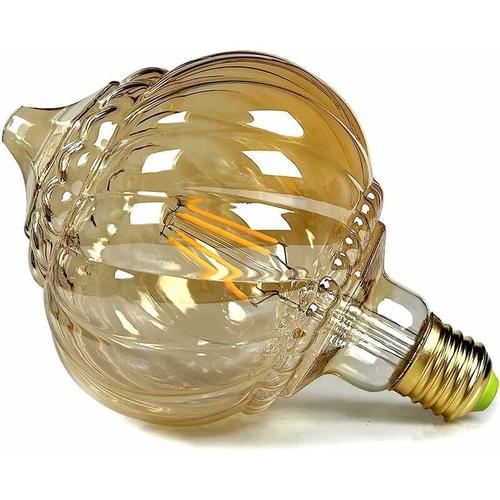 Ampoules Led Vintage 4w Blanc Chaud 2700kelvin Big Globe Cristal Ampoule Led 220/240v Edison Vis E27 Base Spécialité Ampoule Décorative G125 (Lantern) Goodnice