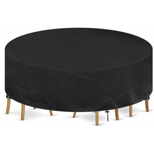 Housse Table De Jardin Ronde Housse Protection Table Jardin Imperméable Anti-Uv 420d Oxford Tissu Extérieure Béche Pour Meubles Jardin (É230x100cm) Goodnice