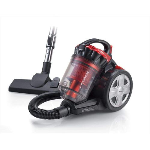 Ariete 2753 J-Force Aspirateur sans Sac, Technologie Multi-cyclonique, Filtre HEPA, Triple Classe A, Rouge/Noir