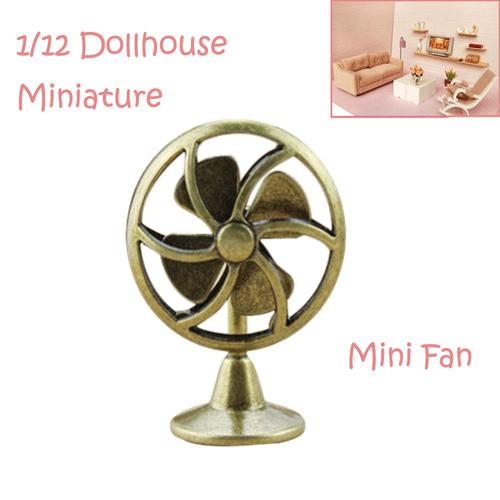 D DOLITY Miniature Ventilateur en Métal Artisanat Rétro Modèle de Jouets 1/12 Dollhouse Accessoires Enfants Jouet Noir 