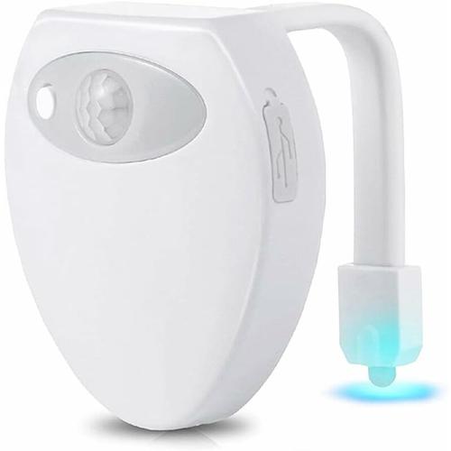 Lampe de Toilette Veilleuse LED Rechargeable 8 Couleurs pour WC Salle de Bain/Seau d'aisances/toilettes/Cabinet/Lavabo/Htels,Cafés goodnice