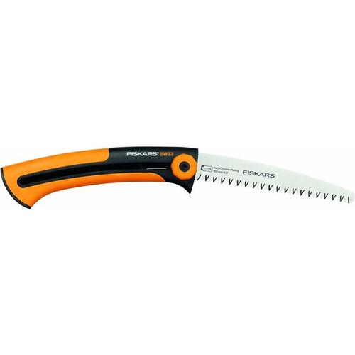 Scie à élaguer pour bois vert, Lame rétractable, Grandes dents, Coupe tirante, Longueur de lame: 16 cm, Lame en acier inoxydable, Noir/Orange, Xtract, SW73, 1000613 goodnice