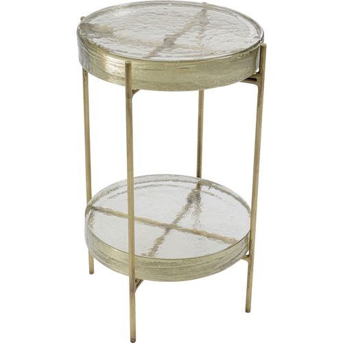 Table D'appoint Ice Double 30cm Pieds Dorés Kare Design