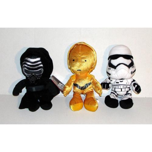 Peluche Star Wars 20 Cm Lot 4 Doudou C3po Kylo Ren Stormtrooper