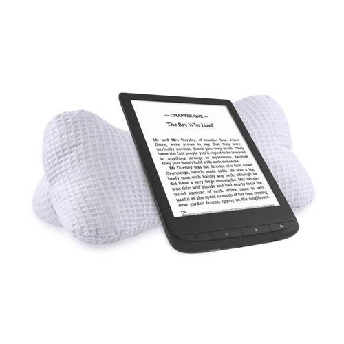 Serre-livres lecture oreiller lecture os 16x40 cm - coton gaufré oreiller livre oreiller pour lit lavable aide à la lecture Grisâtre