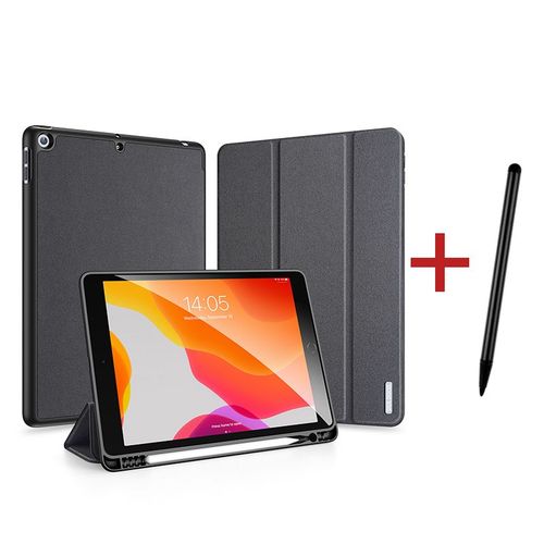 Coque Ipad 8 10.2" 2020 [ +Stylet ] Support Intelligent Protection Antichoc Étui Ipad 8 10.2" 2020 Noir
