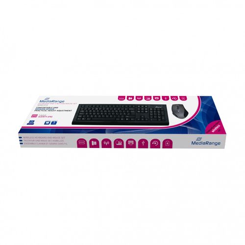 Mediarange Mros104-fr Clavier Souris Incluse Rf Sans Fil Azerty Franç