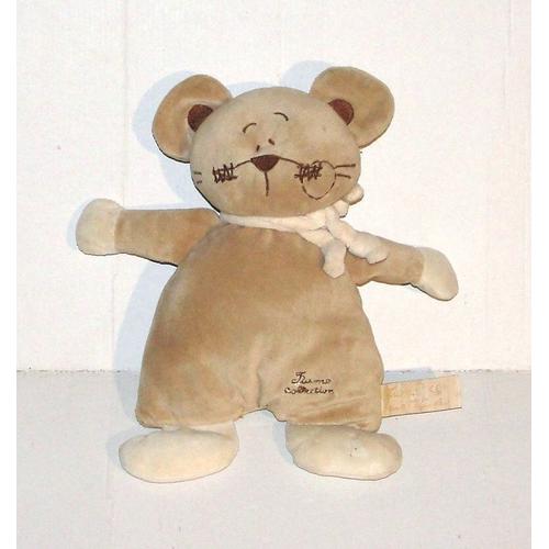 Doudou Ours Beige Semi Plat Tiamo