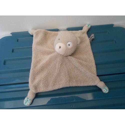 Doudou Ours Gris Orchestra Vert Ronds