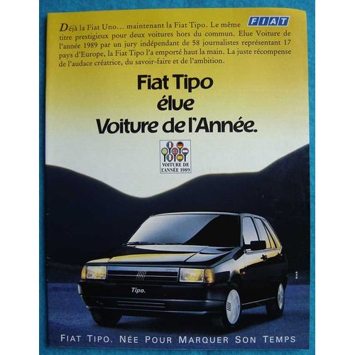 Publicité Papier - Voiture Fiat Tipo De 1989